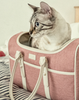 "GETAWAY" - LUXURY PET CARRIER SOFT SIDED TRAVEL BAG - ASH ROSE