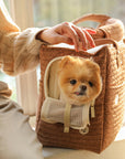 QUILTED TWO IN ONE SHOULDER BAG, DOG CARRIER - 2 COLORS